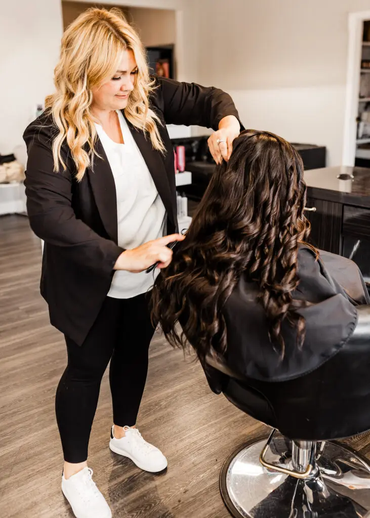 Brushing out curls